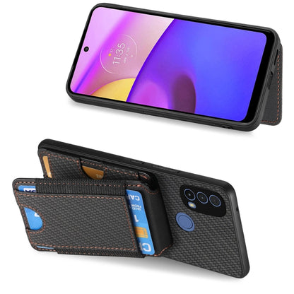 For Motorola Moto G 5G 2024 4G Carbon Fiber Vertical Flip Wallet Stand Phone Case(Black) - Motorola Cases by buy2fix | Online Shopping UK | buy2fix