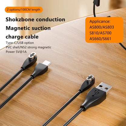 For Shokz Bone Conduction Bluetooth Earphone Magnetic Charging Cable For AS800/AS803/S810/AS700/AS660/S661(Type C to Shokz 1m) - Other Accessories by buy2fix | Online Shopping UK | buy2fix