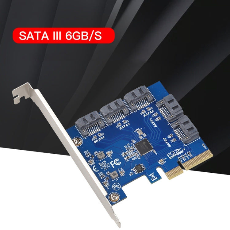 PCIE 3.0-4X to 5 x SATA Controller Card - Add-on Cards by buy2fix | Online Shopping UK | buy2fix