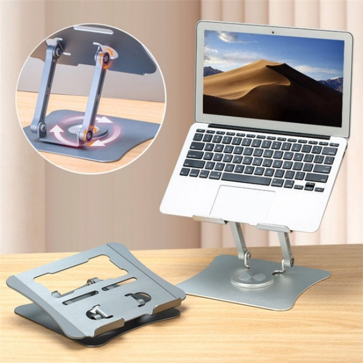 G69 Heat Dissipation Rotatable Notebook Desktop Stand Aluminum Alloy Foldable Laptop Bracket(Grey) - Laptop Stand by buy2fix | Online Shopping UK | buy2fix