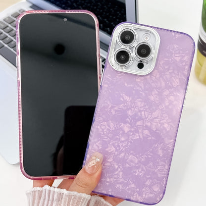 For iPhone 16 Plating Glitter Texture TPU Phone Case with Lens Film(Pink Tinfoil Texture) - iPhone 16 Cases by buy2fix | Online Shopping UK | buy2fix