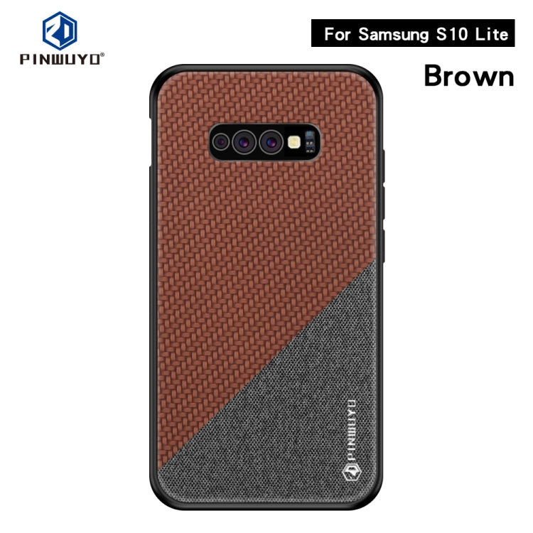 PINWUYO Honors Series Shockproof PC + TPU Protective Case for Galaxy S10e(Brown) - Galaxy Phone Cases by PINWUYO | Online Shopping UK | buy2fix