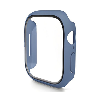 For Apple Watch Series 10 46mm ENKAY Hat-Prince PC Tempered Glass Film Integrated Watch Case(Grey Blue) - Watch Cases by ENKAY | Online Shopping UK | buy2fix