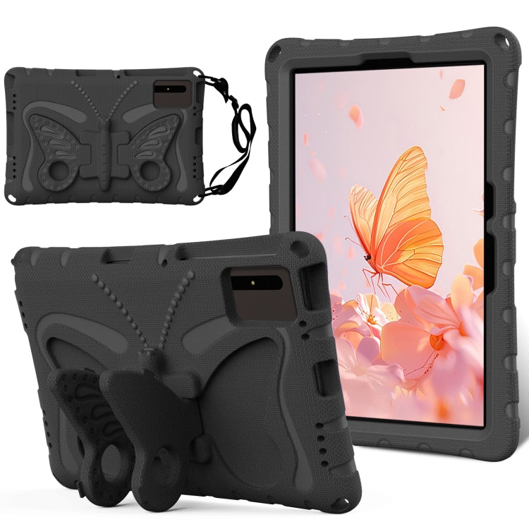 For Lenovo Tab M11 / Xiaoxin Pad 11 2024 Butterfly Bracket EVA Shockproof Tablet Case(Black) - Lenovo by buy2fix | Online Shopping UK | buy2fix