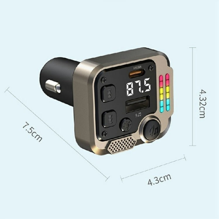 C68 Dual Port Bluetooth FM Transmitter PD 30W Car Charger Music Player Hands-Free Call - Bluetooth Car Kits by buy2fix | Online Shopping UK | buy2fix