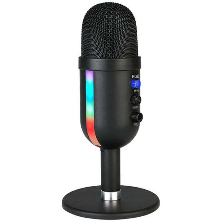 MU2000 Professional Desktop Cardioid Condenser Microphone With RGB Light - Microphone by buy2fix | Online Shopping UK | buy2fix