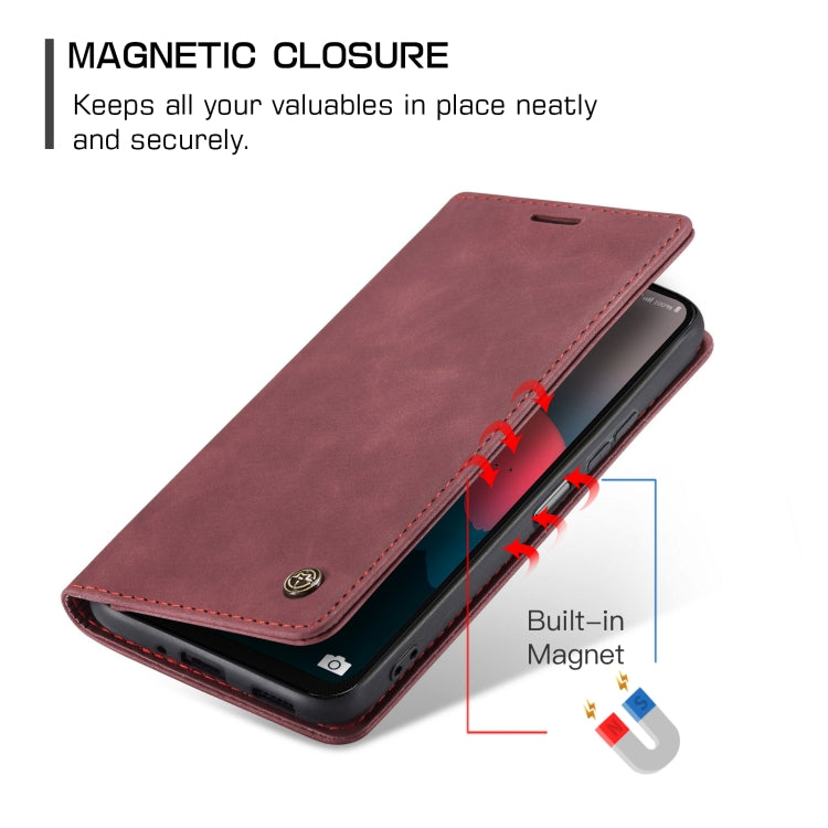 For Samsung Galaxy A16 5G CaseMe 013 Multifunctional Horizontal Flip Leather Phone Case(Red) - Galaxy Phone Cases by CaseMe | Online Shopping UK | buy2fix