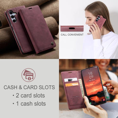 For Samsung Galaxy S25+ 5G CaseMe 013 Multifunctional Horizontal Flip Leather Phone Case(Red) - Galaxy S25+ 5G Cases by CaseMe | Online Shopping UK | buy2fix