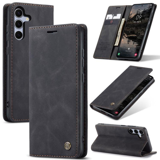 For Samsung Galaxy S25+ 5G CaseMe 013 Multifunctional Horizontal Flip Leather Phone Case(Black) - Galaxy S25+ 5G Cases by CaseMe | Online Shopping UK | buy2fix