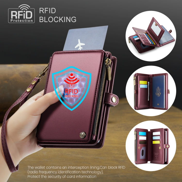 CaseMe-Me60 Multi-functional Anti-theft Swipe Passport Wallet(Red) -  by CaseMe | Online Shopping UK | buy2fix