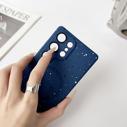 For Samsung Galaxy S25 Ultra 5G Starry Sky TPU Shockproof MagSafe Phone Case(Dark Blue) - Galaxy S25 Ultra 5G Cases by buy2fix | Online Shopping UK | buy2fix