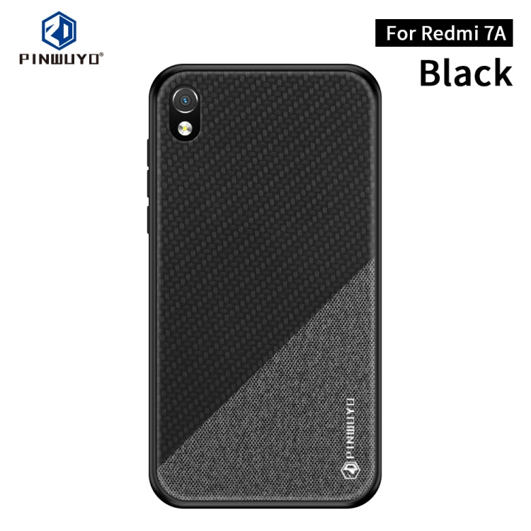 PINWUYO Honors Series Shockproof PC + TPU Protective Case for Xiaomi RedMi 7A(Black) - More Brand by PINWUYO | Online Shopping UK | buy2fix