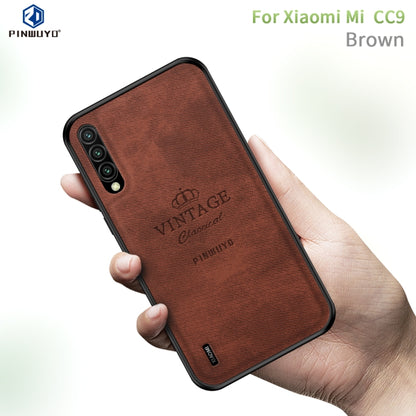 PINWUYO Shockproof Waterproof Full Coverage PC + TPU + Skin Protective Case  for Xiaomi Mi CC9 / CC9 Mito Custom Edition(Brown) - Xiaomi Cases by PINWUYO | Online Shopping UK | buy2fix