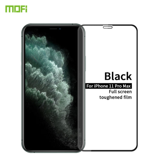 For iPhone 11 Pro Max   MOFI 9H 2.5D Full Screen Tempered Glass Film(Black) - iPhone 11 Pro Max Tempered Glass by MOFI | Online Shopping UK | buy2fix