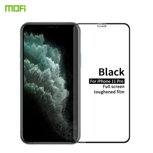 For iPhone 11 Pro MOFI 9H 2.5D Full Screen Tempered Glass Film(Black) - iPhone 11 Pro Tempered Glass by MOFI | Online Shopping UK | buy2fix