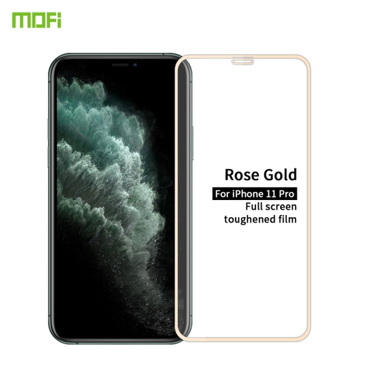 For iPhone 11 Pro MOFI 9H 2.5D Full Screen Tempered Glass Film(Rose gold) - iPhone 11 Pro Tempered Glass by MOFI | Online Shopping UK | buy2fix