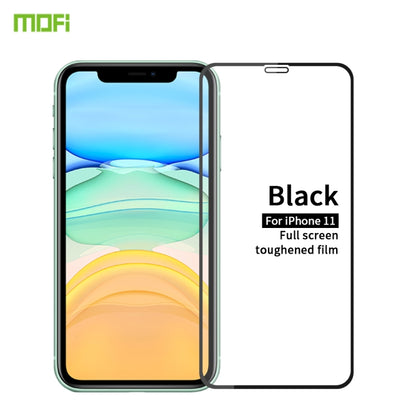 For iPhone 11 MOFI 9H 2.5D Full Screen Tempered Glass Film(Black) - iPhone 11 Tempered Glass by MOFI | Online Shopping UK | buy2fix