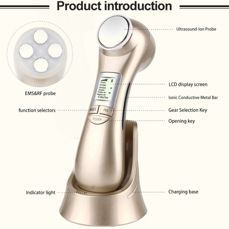 OFY9901  Face Skin EMS Mesotherapy Electroporation RF Radio Frequency Facial LED Photon Skin Care Face Lift Tighten Remove Wrinkle(White) - Beauty Instrument by buy2fix | Online Shopping UK | buy2fix