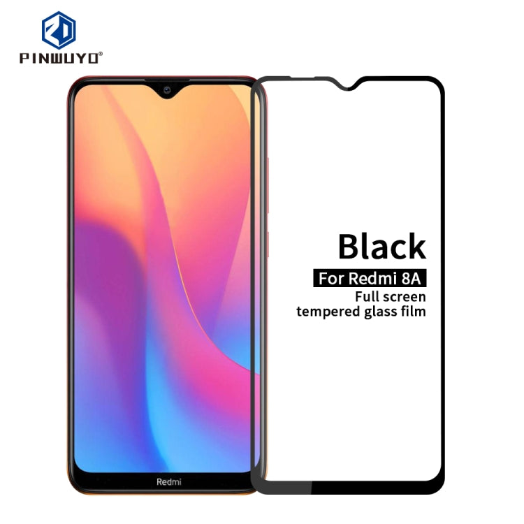 For Xiaomi RedMi 8A PINWUYO 9H 2.5D Full Screen Tempered Glass Film(Black) -  by PINWUYO | Online Shopping UK | buy2fix