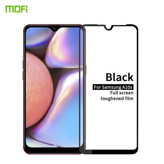 For Galaxy A10S MOFI 9H 2.5D Full Screen Tempered Glass Film(Black) - Galaxy Tempered Glass by MOFI | Online Shopping UK | buy2fix