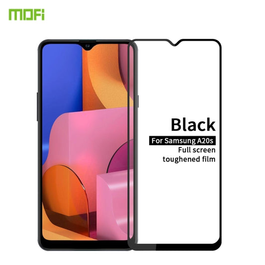 For Galaxy A20S MOFI 9H 2.5D Full Screen Tempered Glass Film(Black) - Galaxy Tempered Glass by MOFI | Online Shopping UK | buy2fix