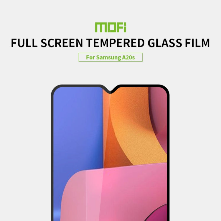For Galaxy A20S MOFI 9H 2.5D Full Screen Tempered Glass Film(Black) - Galaxy Tempered Glass by MOFI | Online Shopping UK | buy2fix