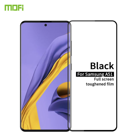 For Galaxy A51 MOFI 9H 2.5D Full Screen Tempered Glass Film(Black) - Galaxy Tempered Glass by MOFI | Online Shopping UK | buy2fix