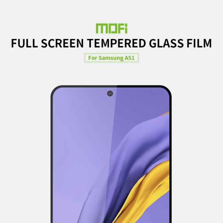 For Galaxy A71 MOFI 9H 2.5D Full Screen Tempered Glass Film(Black) - Galaxy Tempered Glass by MOFI | Online Shopping UK | buy2fix
