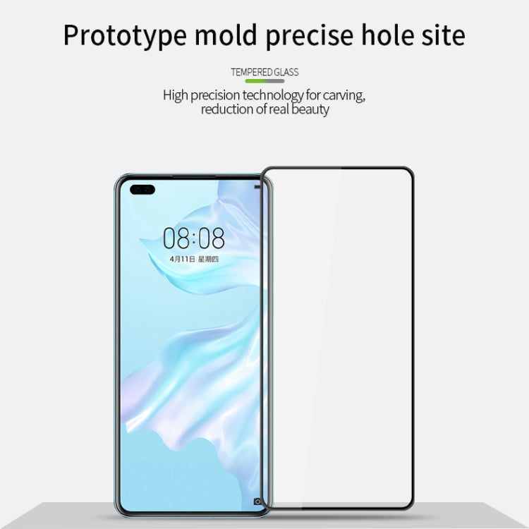 For Huawei P40 MOFI 9H 3D Explosion-proof Curved Screen Tempered Glass Film(Black) - Huawei Tempered Glass by MOFI | Online Shopping UK | buy2fix