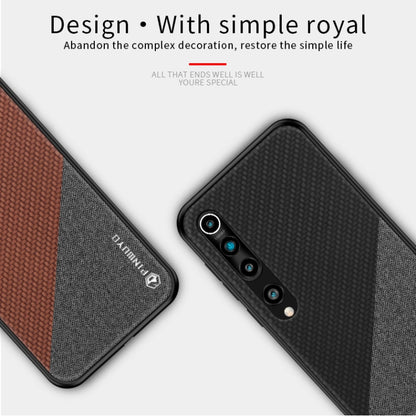 For Xiaomi 10 / 10pro PINWUYO Rong Series  Shockproof PC + TPU+ Chemical Fiber Cloth Protective Cover(Brown) - Xiaomi Cases by PINWUYO | Online Shopping UK | buy2fix