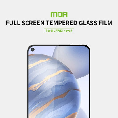 For Huawei Honor 30 / Nova7 MOFI 9H 2.5D Full Screen Tempered Glass Film(Black) - Honor Tempered Glass by MOFI | Online Shopping UK | buy2fix