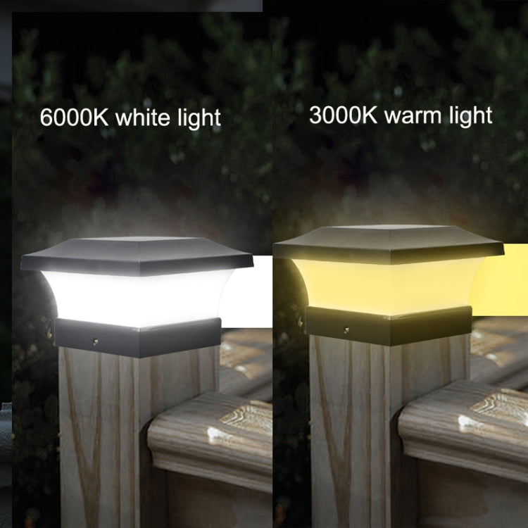 Solar LED Waterproof Outdoor Column Light Courtyard Lighting Lamp(Warm Light) - Solar Lights by buy2fix | Online Shopping UK | buy2fix