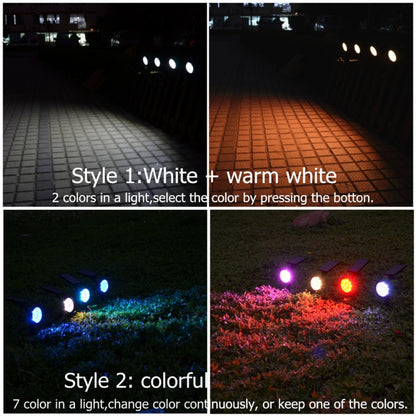 9 LEDs Solar Power Garden Lights LED Outdoor Garden Adjustable IP65 Waterproof Light(Warm White + White Light) - Solar Lights by buy2fix | Online Shopping UK | buy2fix