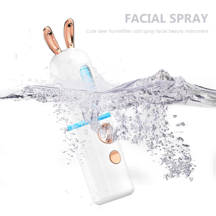 Facial Steamer Nano Spray Water Replenishing Instrument Portable Cold Spray Machine Charging Beauty Instrument Automatic Alcohol Sprayer, Style:Cute Deer(Pink) - Beauty Instrument by buy2fix | Online Shopping UK | buy2fix