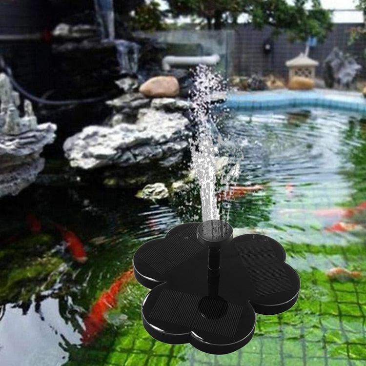 Courtyard Decoration Micro Water Pump Water Landscape Solar Three-leaf Fountain(Black) - Pumps by buy2fix | Online Shopping UK | buy2fix