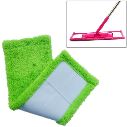 Coral Flannel Head  Padded Flat Replacement Household Company Cleaning Mop Cloth Rag(Green) - Sponges, Cloths & Brushes by buy2fix | Online Shopping UK | buy2fix