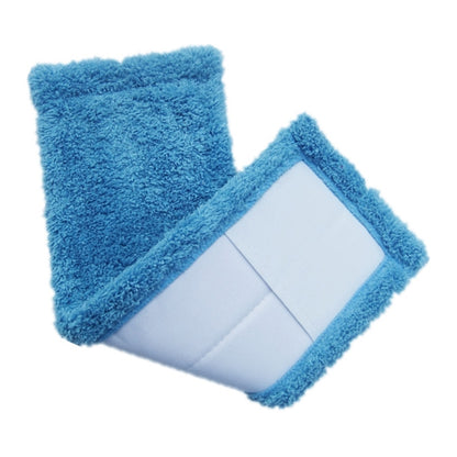 Coral Flannel Head  Padded Flat Replacement Household Company Cleaning Mop Cloth Rag(Blue) - Sponges, Cloths & Brushes by buy2fix | Online Shopping UK | buy2fix