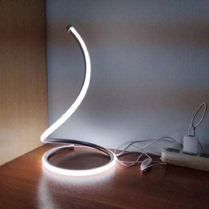 LED Spiral Table Lamp Home Living Room Bedroom Decoration Lighting Bedside Light, Specifications:AU Plug(White) - Bedside Light by buy2fix | Online Shopping UK | buy2fix