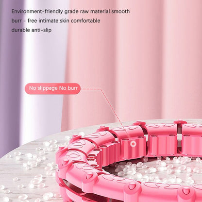 Smart Thin Waist Ring Women Will Not Fall Off Detachable Abdominal Ring Fitness Equipment, Size: 27 Knots(Pink) - Fitness Circles by buy2fix | Online Shopping UK | buy2fix