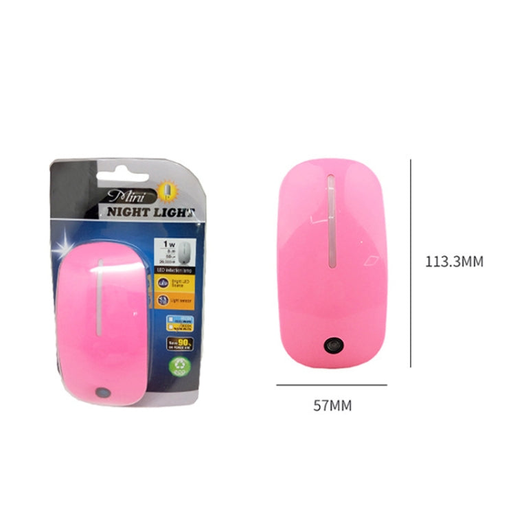 A66 Mouse Type LED Intelligent Light Control Night Light, Plug:US Plug(Pink) - Sensor LED Lights by buy2fix | Online Shopping UK | buy2fix