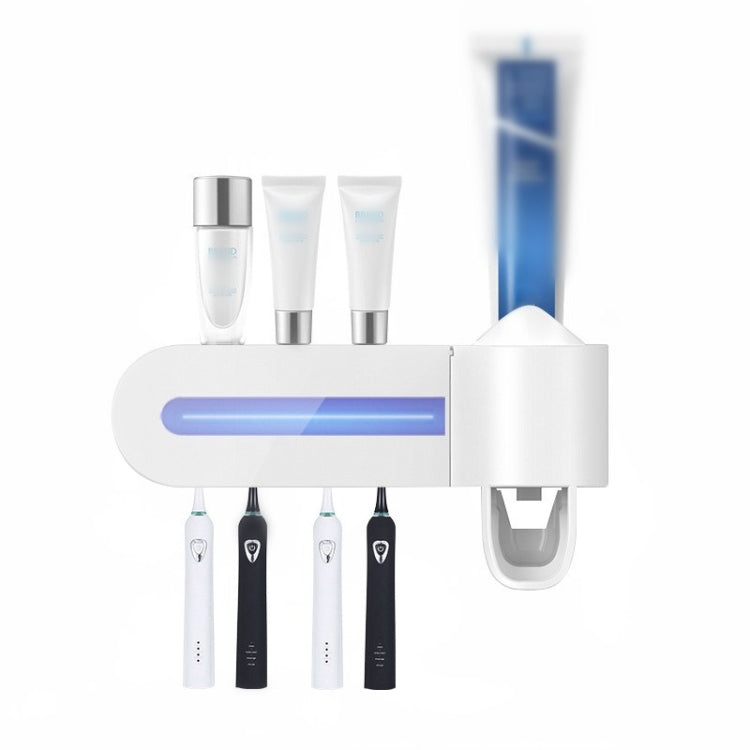 Smart Toothbrush Sterilizer UV Sterilization Electric Wall-mounted Toothbrushing Cup Rack(White) - Toothbrush Sanitizer by buy2fix | Online Shopping UK | buy2fix