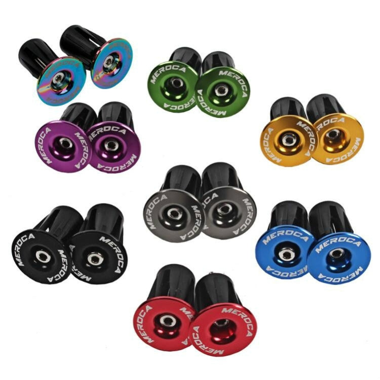 1pair MEROCA Mountain Bike Expansion Lock Bar Plug Road Bike Bicycle Bar Plug End Cover, Color: Electroplating Colorful - Others by MEROCA | Online Shopping UK | buy2fix