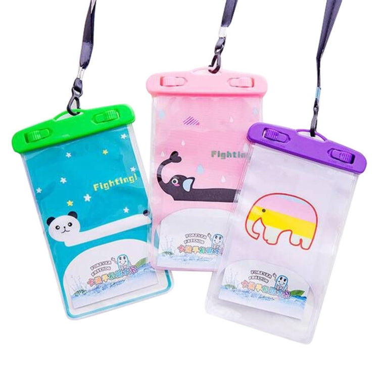 10 PCS Large Outdoor Photo Transparent Waterproof Cartoon Mobile Phone Bag, Style:Little Pink Cat - Waterproof Bag by buy2fix | Online Shopping UK | buy2fix