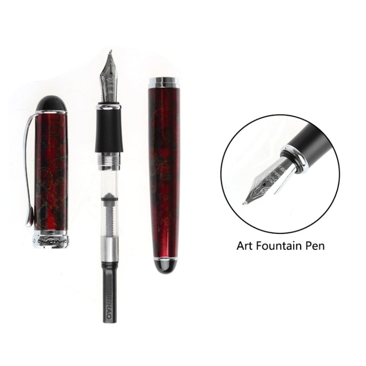 X750 Stationery Stainless Steel Fountain Pen Medium Nib Ink Pens School Oiifice Gift, Nib Size:1.1mm(Gold) - Fountain Pens by buy2fix | Online Shopping UK | buy2fix