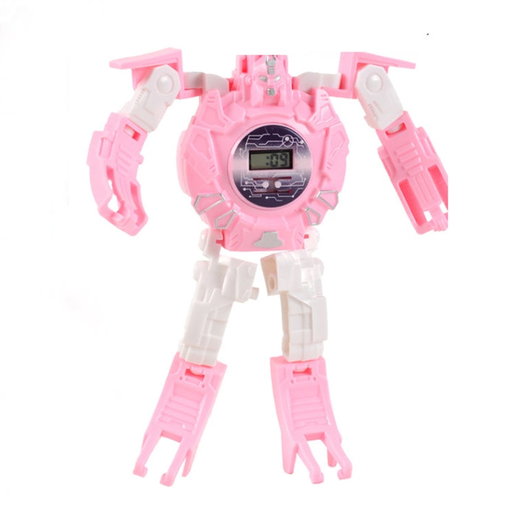 3 PCS Children Electronic Watch Cartoon Deformation Robot Toy Watch(Pink) - Electronic Pets by buy2fix | Online Shopping UK | buy2fix