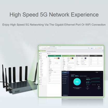 Waveshare RM520N-GL Wireless CPE Industrial 5G Router, Snapdragon X62 Onboard(EU Plug) - Wireless Routers by Waveshare | Online Shopping UK | buy2fix