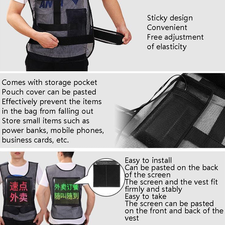 ys-kl20 Outdoor Mobile Advertising Screen Waterproof Flexible Wearable LED Display Vest - LED Billboard by buy2fix | Online Shopping UK | buy2fix