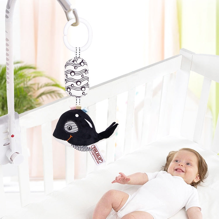 TOLOLO T168231-4 Newborn Bed Bell Early Education Toy Visually Inspires Black And White Wind Chimes Baby Bed Hanging(4B Striped Fish) - Baby Toys by buy2fix | Online Shopping UK | buy2fix