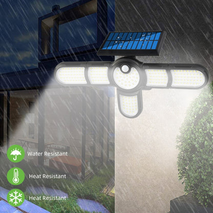 Garden Solar Wall Light Outdoor Waterproof Lawn Light Landscape Corridor Small Street Light, Spec: 4-Head 175 COB - Solar Lights by buy2fix | Online Shopping UK | buy2fix