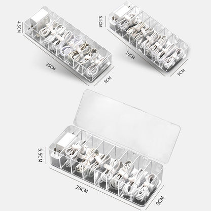 Dust Storage Line Box Hub Finishing Box Desktop Data Cable Storage Box, Specification: 8 Grid Increase - Storage Boxes by buy2fix | Online Shopping UK | buy2fix